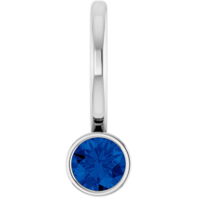14K Gold Bezel Birthstone Charm