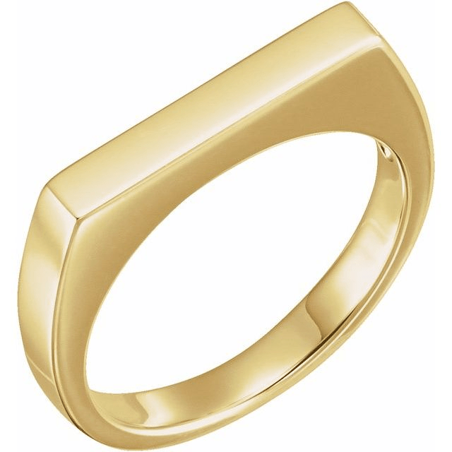 14K Yellow Gold 3mm Engraveable Stackable Ring