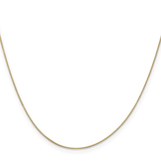 14K Yellow Gold 0.5mm Baby Box Chain 18"