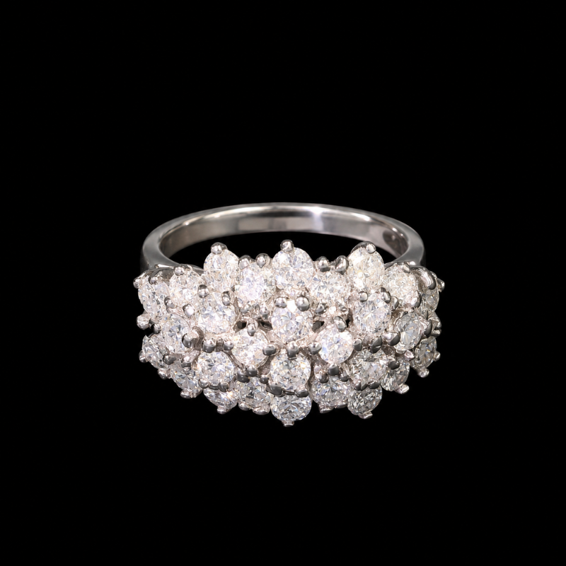 10K White Gold Estimated 1.25 CTW Natural Diamond Fashion Ring