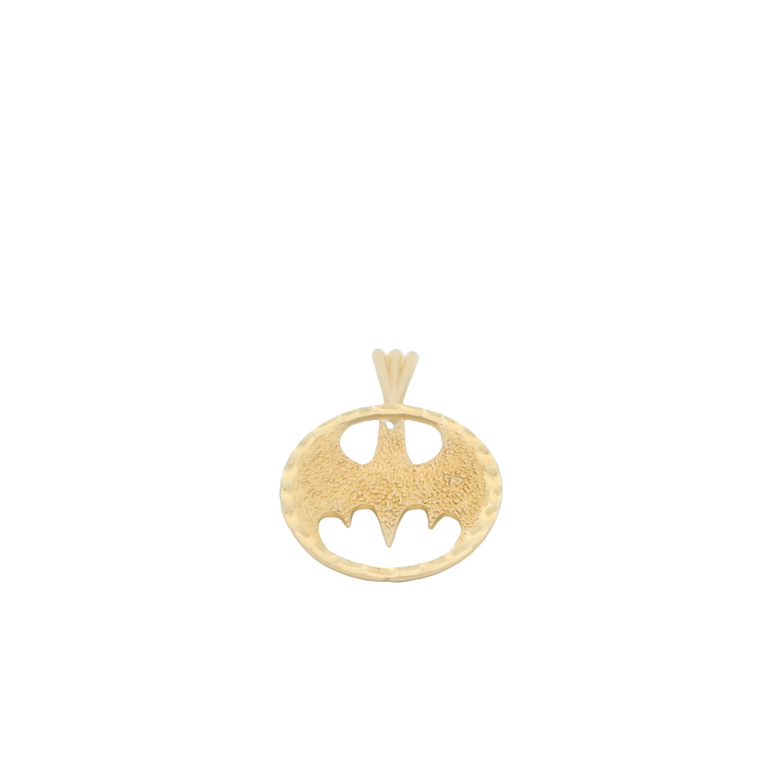 14K Yellow Gold Batman Themed Pendant
