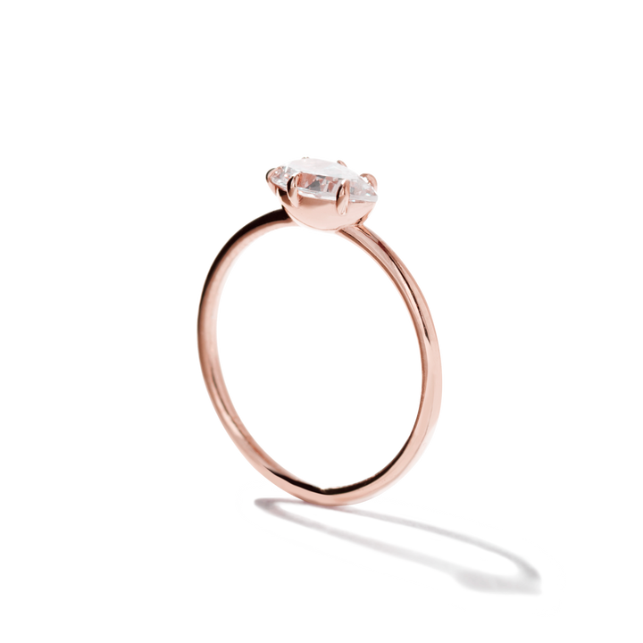 18K Gold East-West Engagement Ring 1.6mm