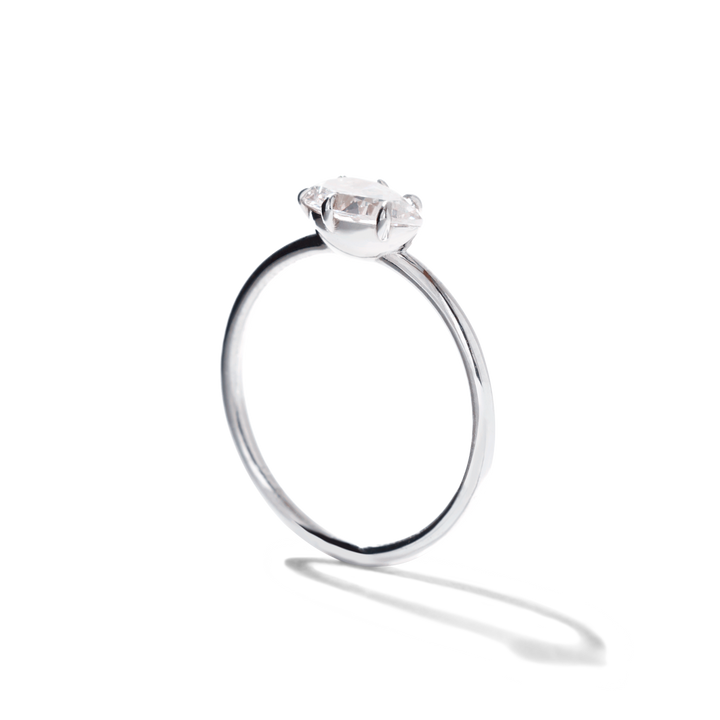 18K Gold East-West Engagement Ring 1.6mm