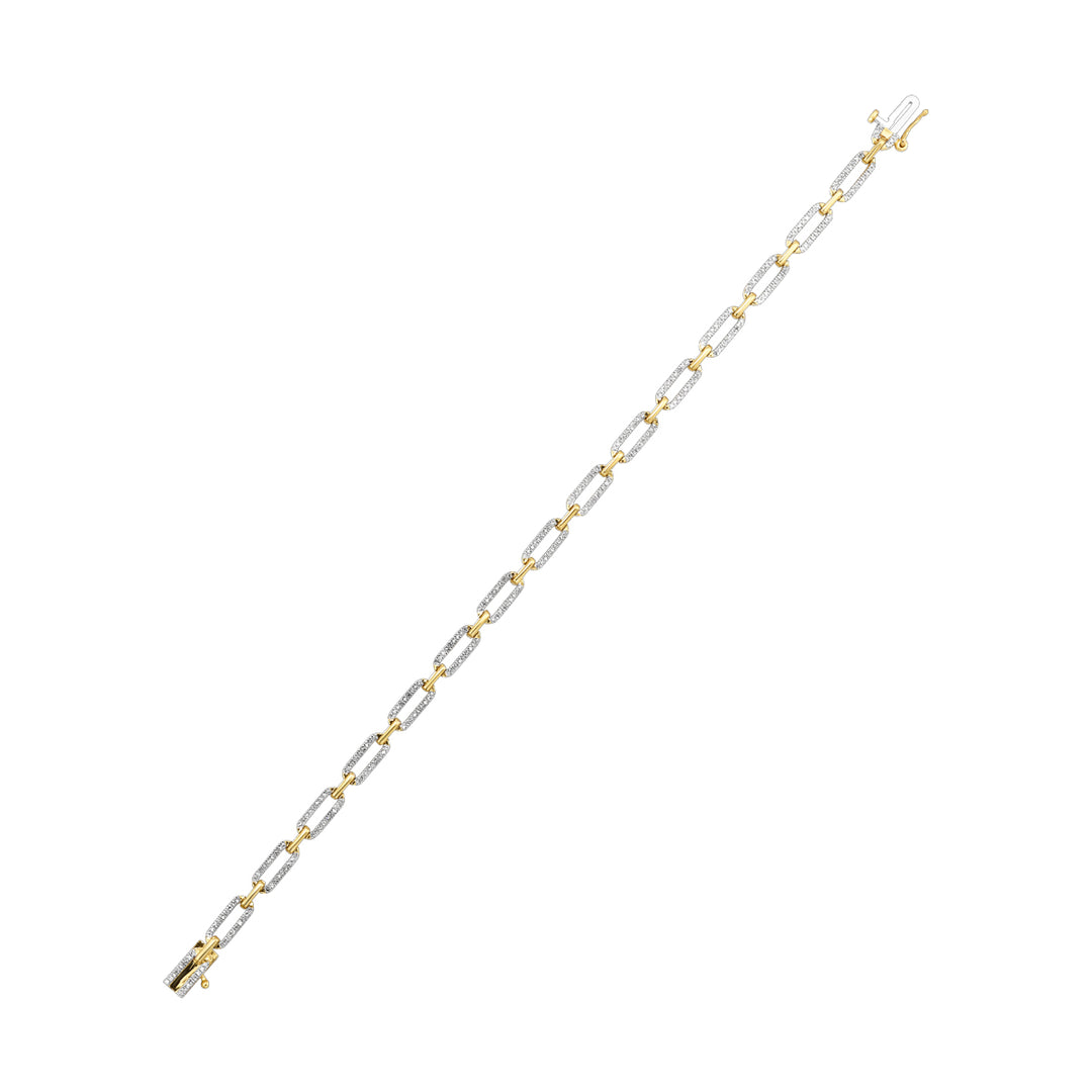 10K Yellow Gold Diamond 1/2Ctw Bracelet