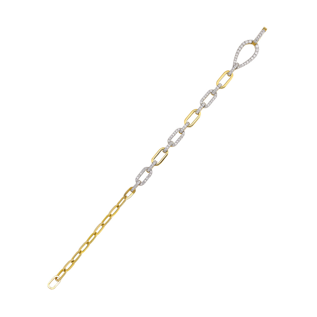 14K Yellow Gold Diamond 3/4Ctw Bracelet