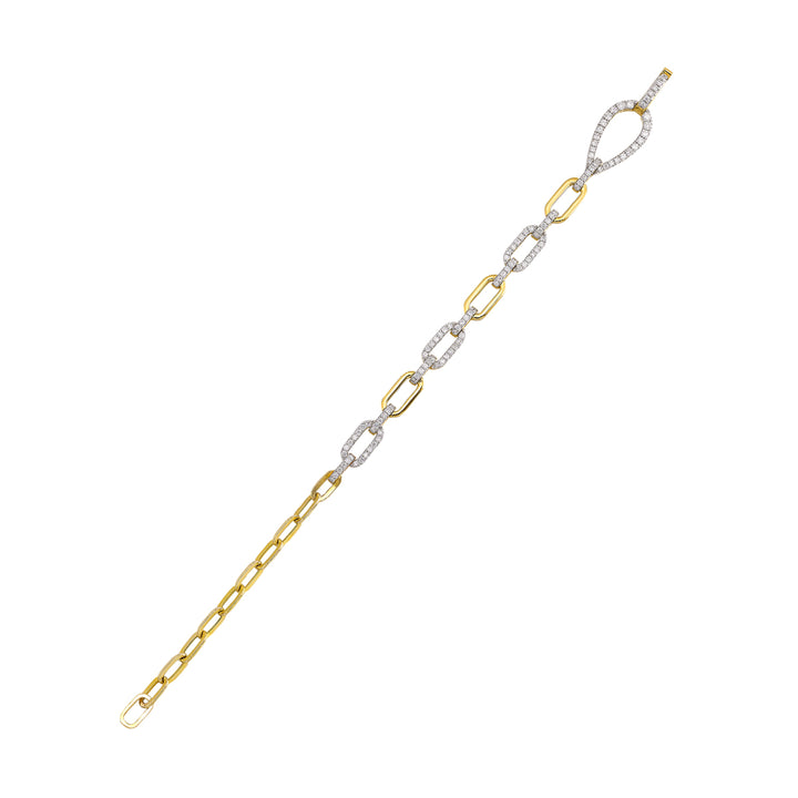 14K Yellow Gold Diamond 3/4Ctw Bracelet