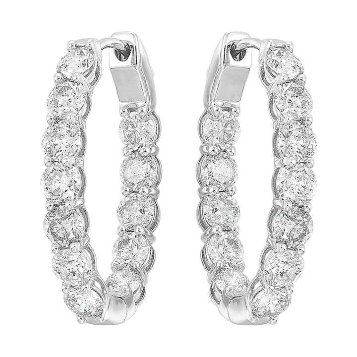 14K White Gold Diamond 7Ctw Earring