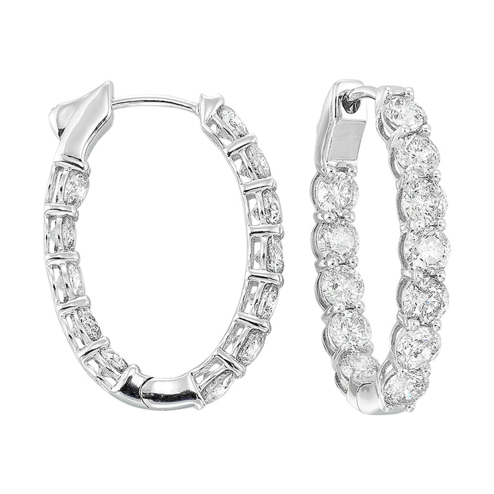 14K White Gold Diamond 7Ctw Earring
