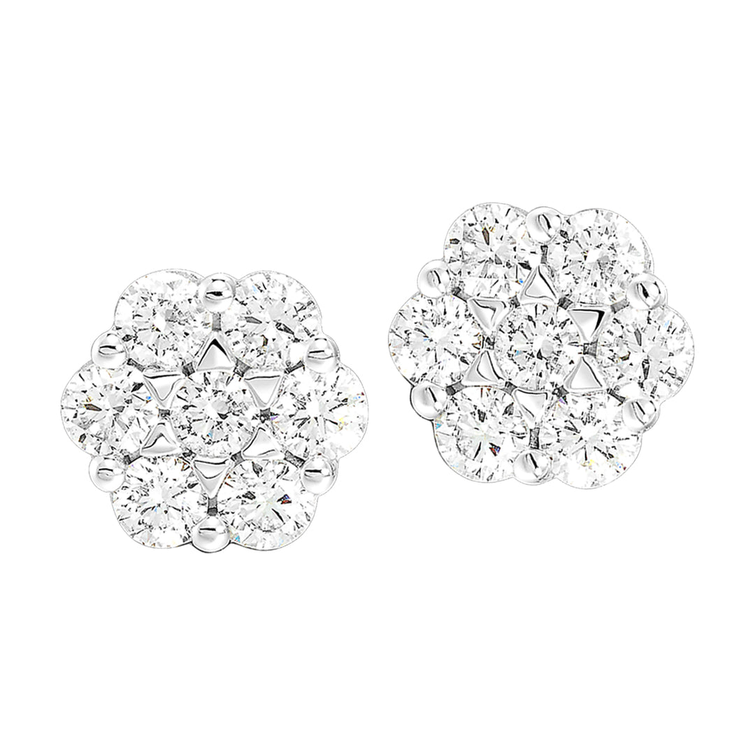 14K White Gold Diamond 1/2Ctw Earring