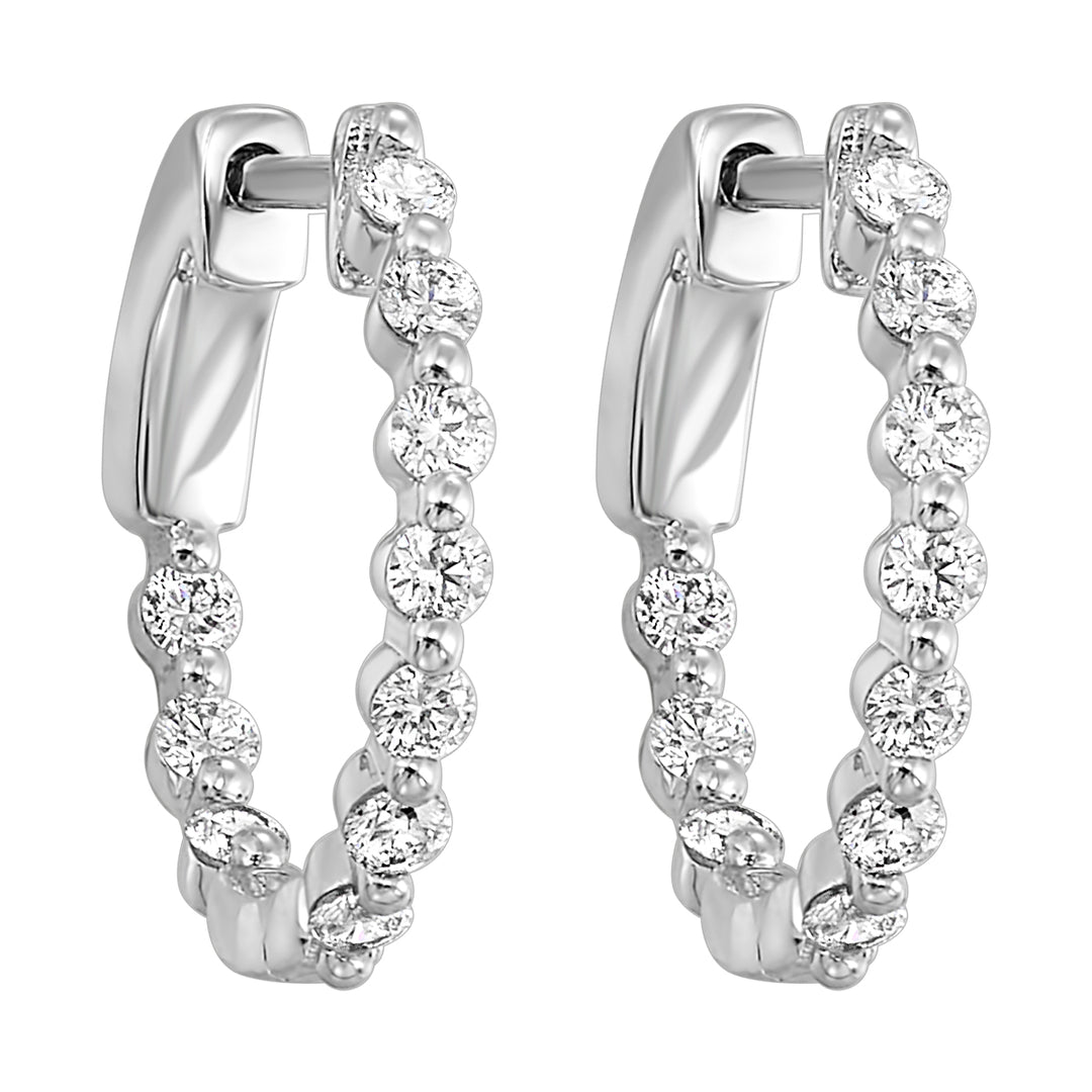 14K White Gold Diamond 1/2Ctw Earring