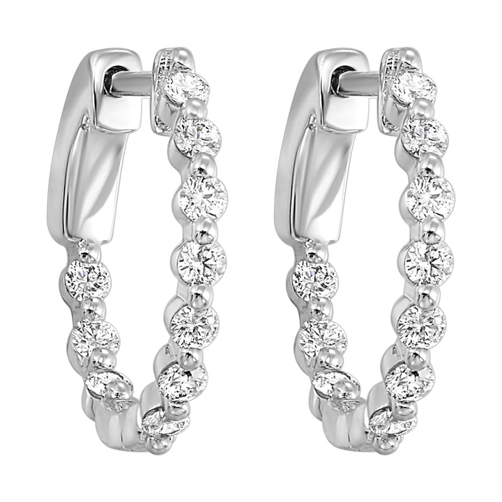 14K White Gold Diamond 1/2Ctw Earring