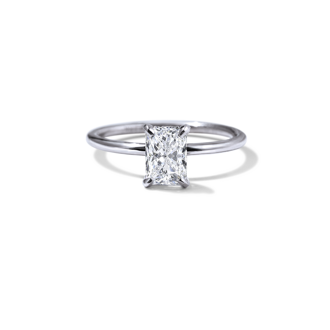 18K Gold Solitaire Engagement Ring 1.6mm