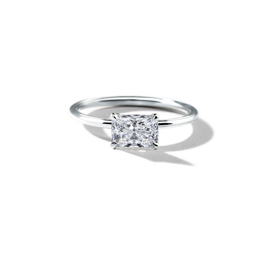 18K Gold East-West Engagement Ring 1.6mm