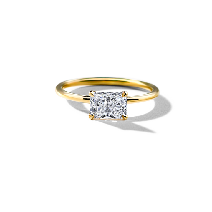 18K Gold East-West Engagement Ring 1.6mm