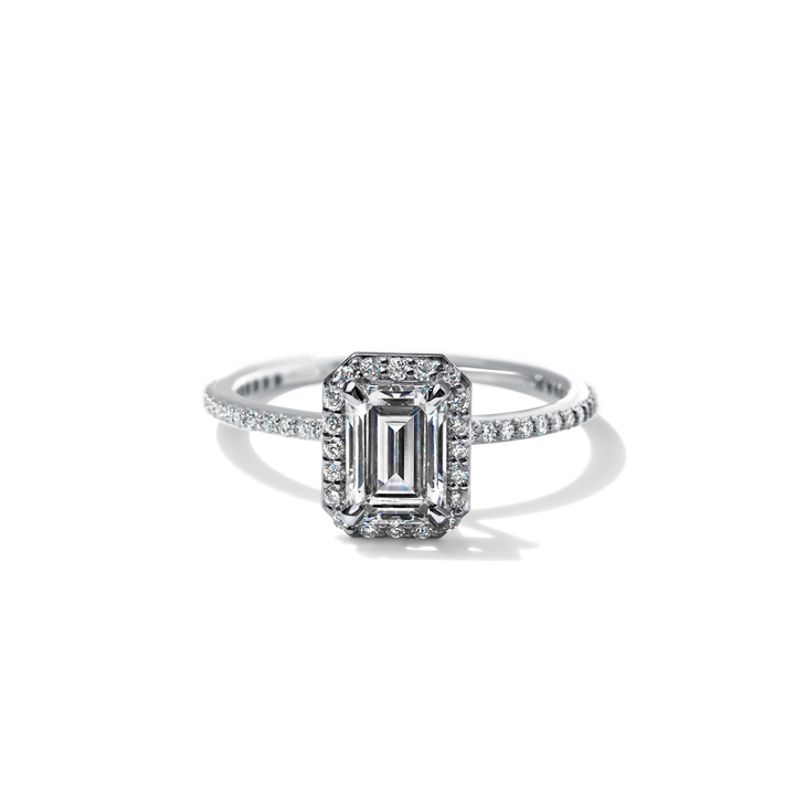 14K Gold Accented Halo Engagement Ring 0.11 CTW