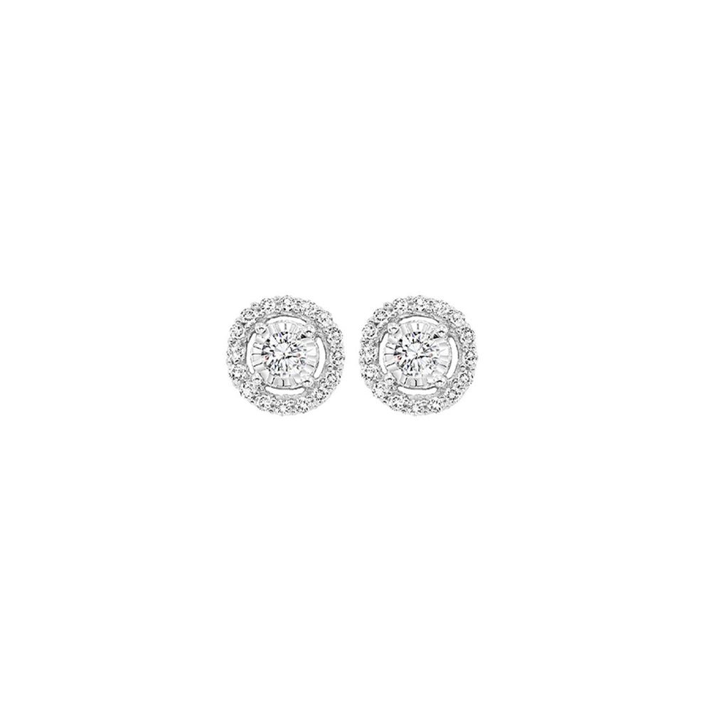 14K White Gold Diamond 1/2Ctw Earring