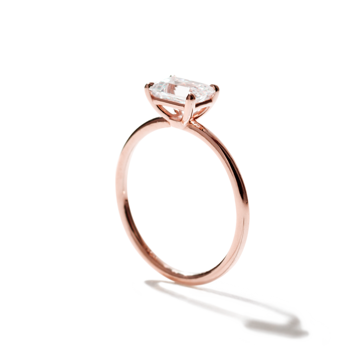 18K Gold East-West Engagement Ring 1.6mm