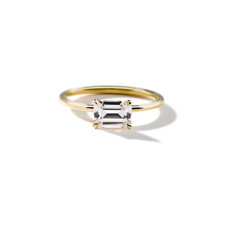18K Gold East-West Engagement Ring 1.6mm