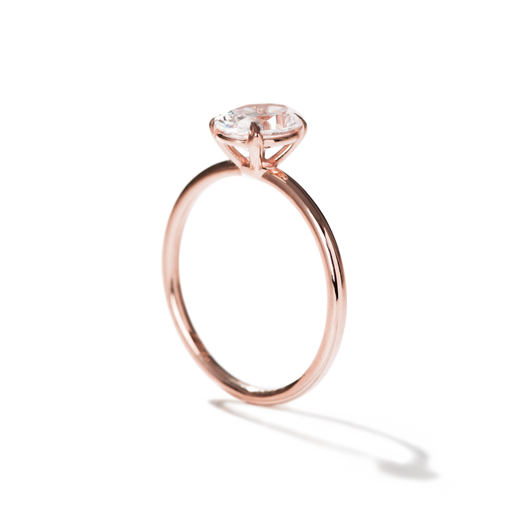 18K Gold Solitaire Engagement Ring
