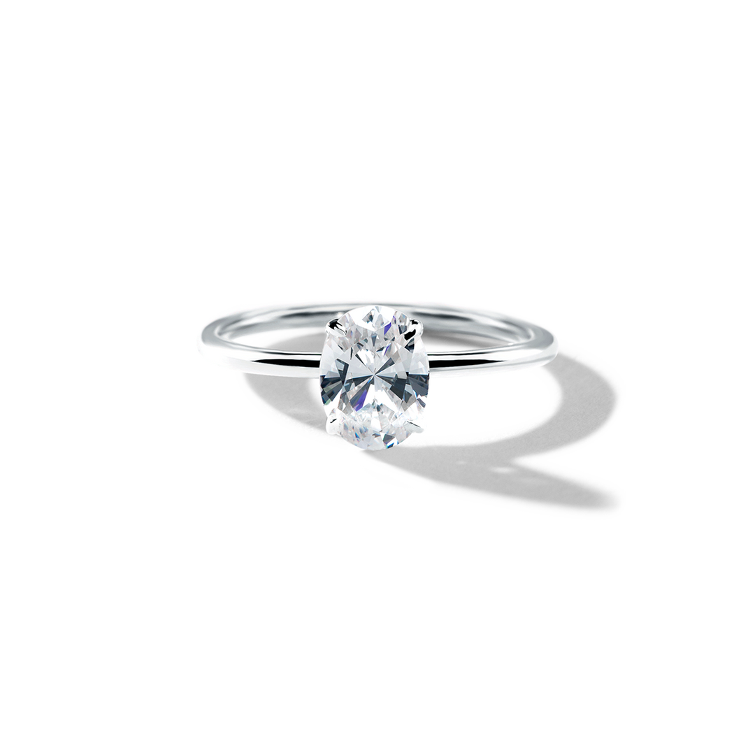 18K Gold Solitaire Engagement Ring