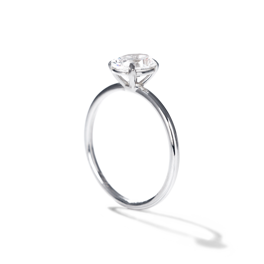 18K Gold Solitaire Engagement Ring
