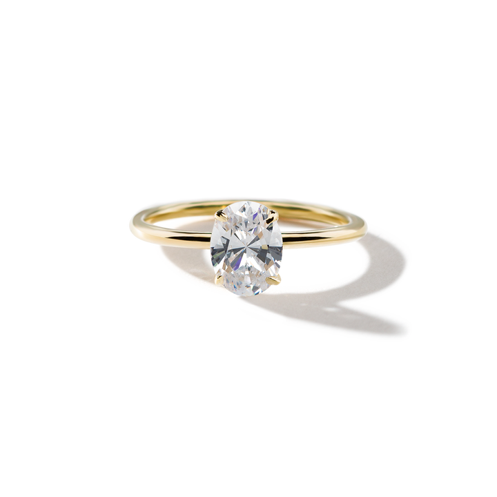 18K Gold Solitaire Engagement Ring 1.6mm