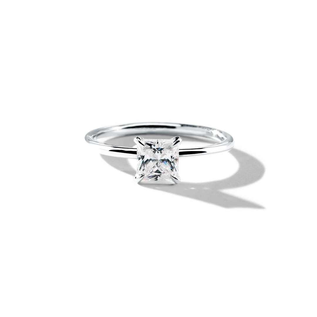 18K Gold Solitaire Engagement Ring 1.6mm