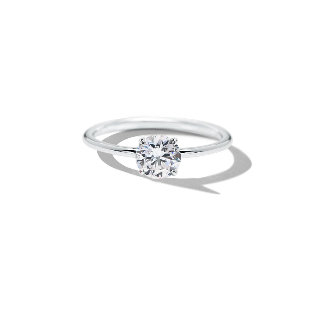 18K Gold Solitaire Engagement Ring
