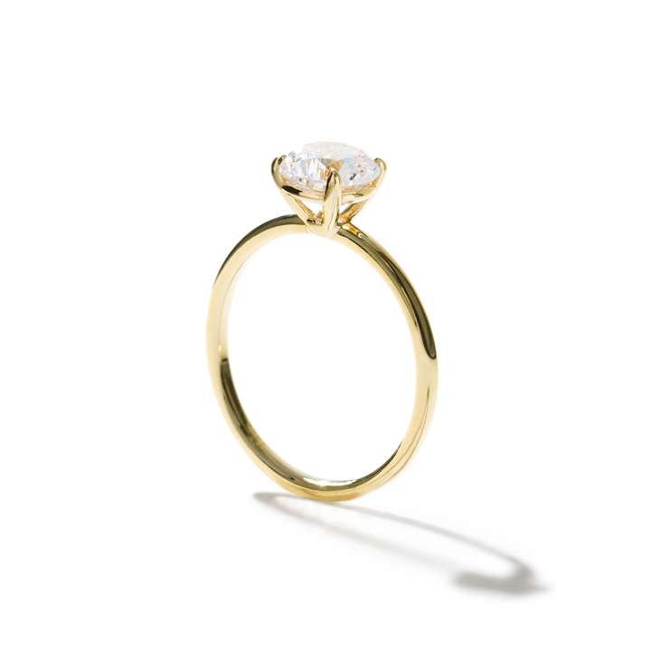 18K Gold Solitaire Engagement Ring