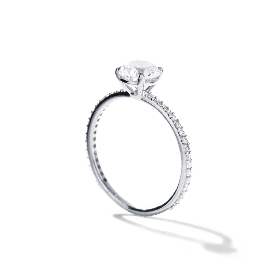 [TEST] Solitaire Pave Engagement Ring