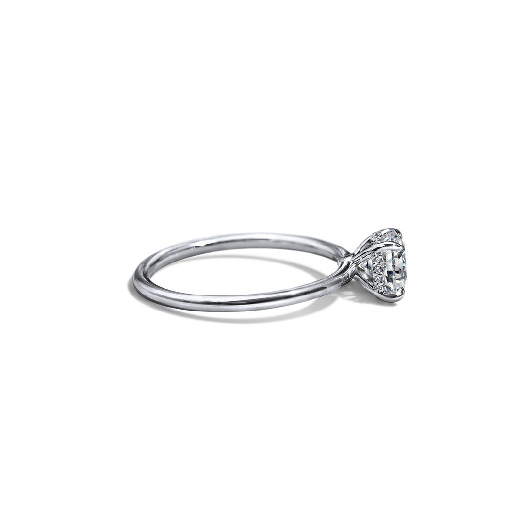 18K Gold Solitaire Engagement Ring 1.6mm