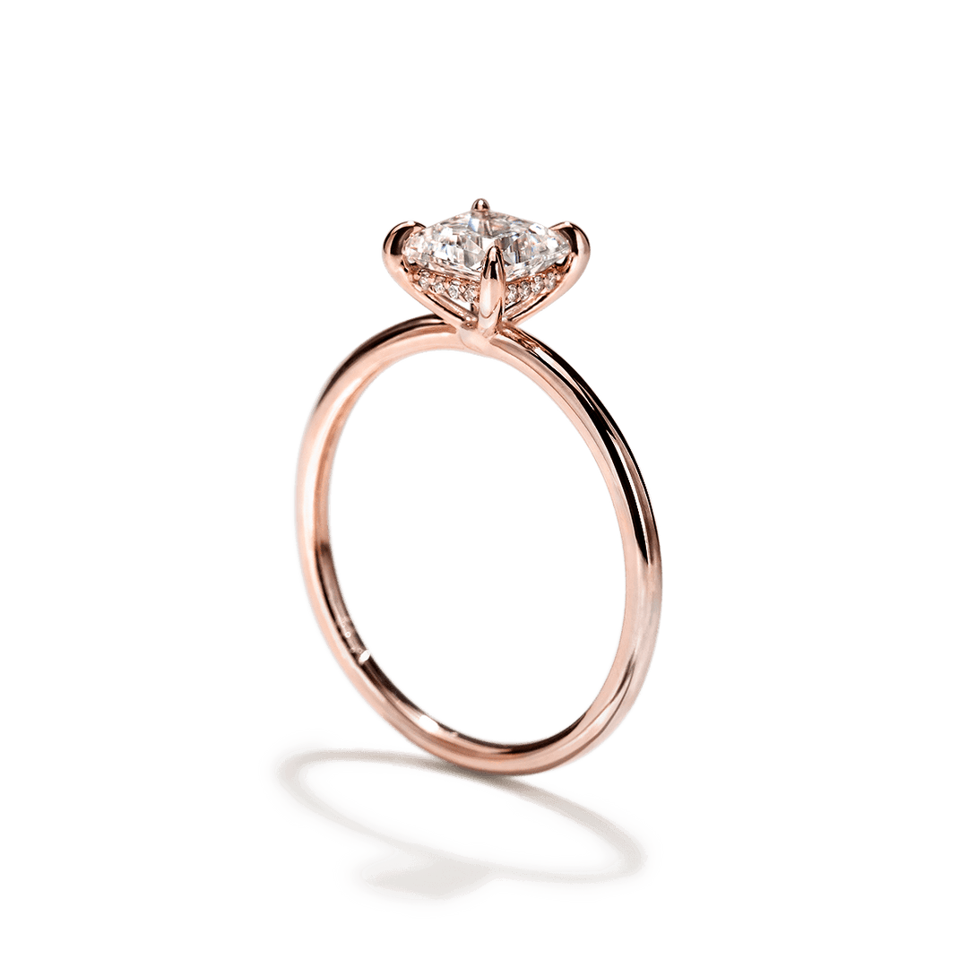 18K Gold Solitaire Engagement Ring 1.6mm