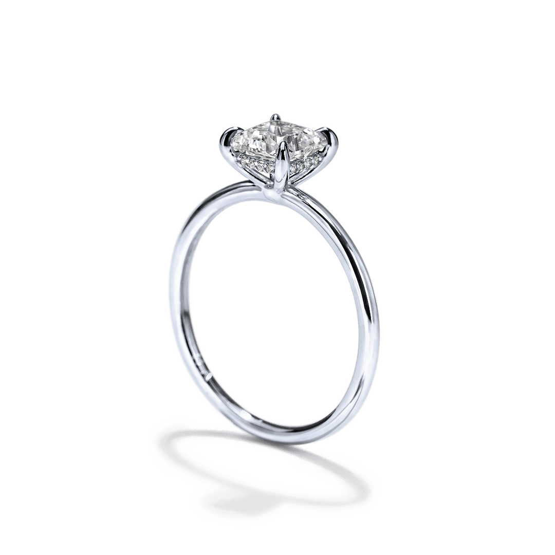 18K Gold Solitaire Engagement Ring 1.6mm