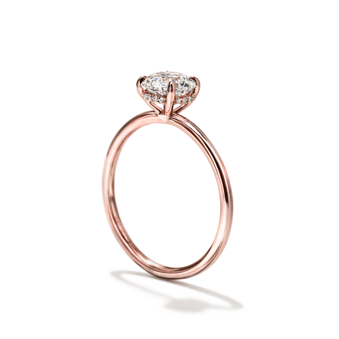 18K Gold Solitaire Engagement Ring 1.6mm