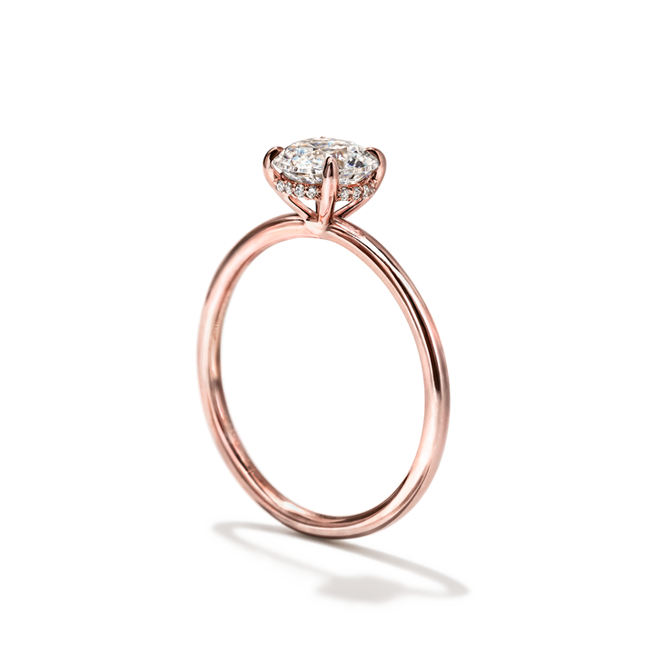 18K Gold Solitaire Engagement Ring 1.6mm