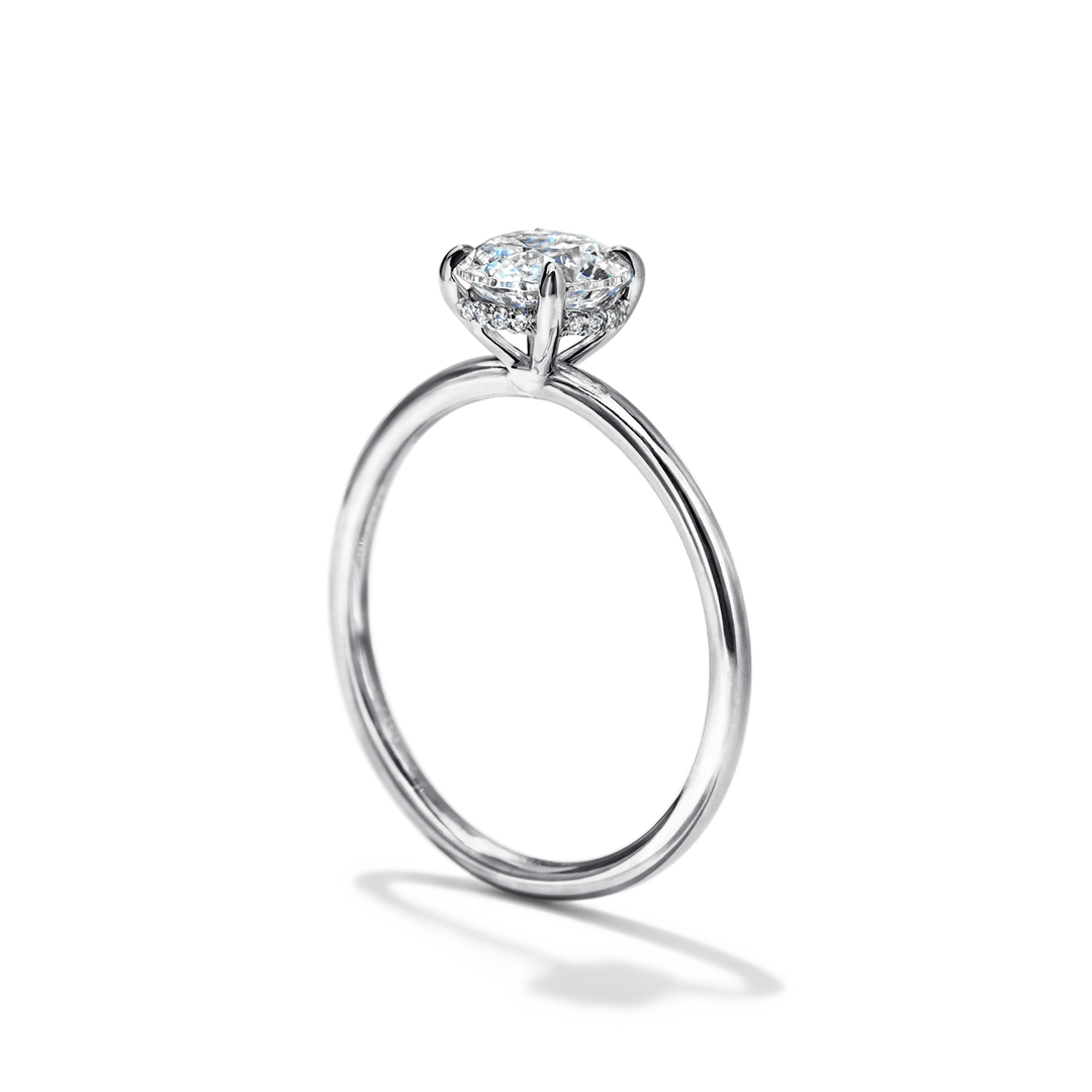 18K Gold Solitaire Engagement Ring 1.6mm