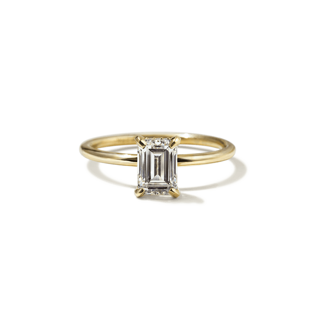 18K Gold Solitaire Engagement Ring 1.6mm
