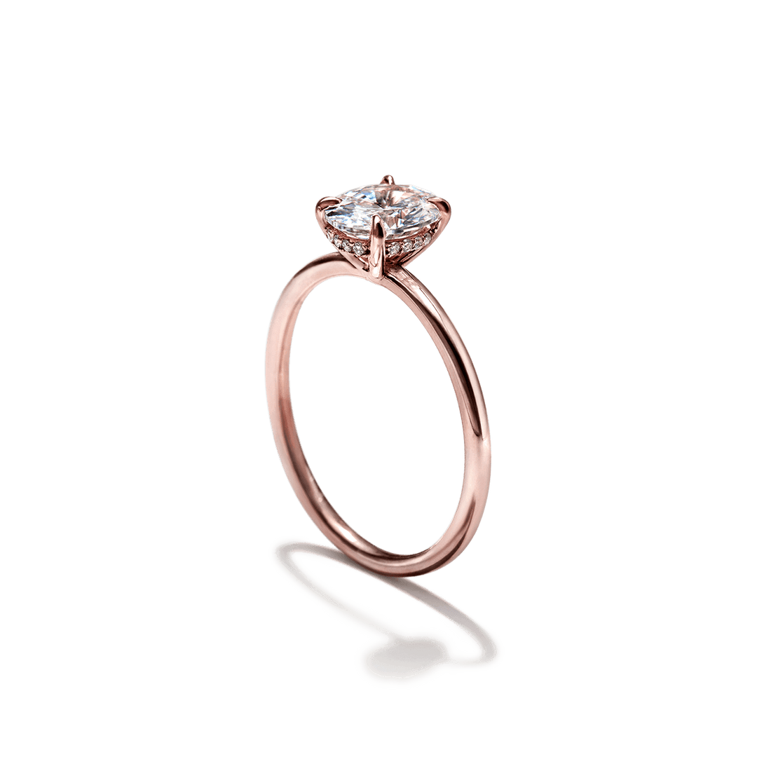 18K Gold Solitaire Engagement Ring 1.6mm