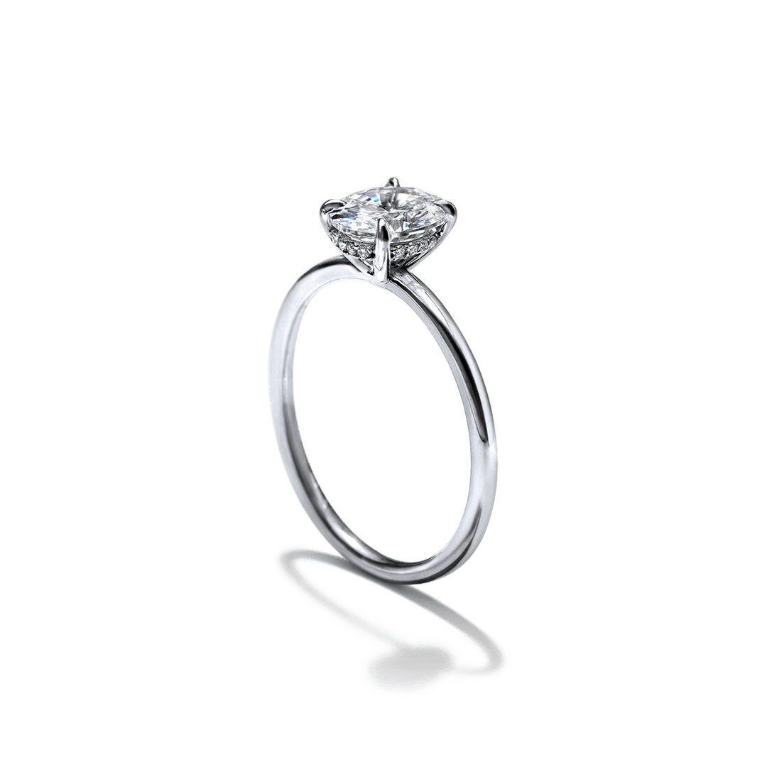 18K Gold Solitaire Engagement Ring 1.6mm