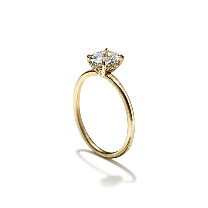 18K Gold Solitaire Engagement Ring 1.6mm