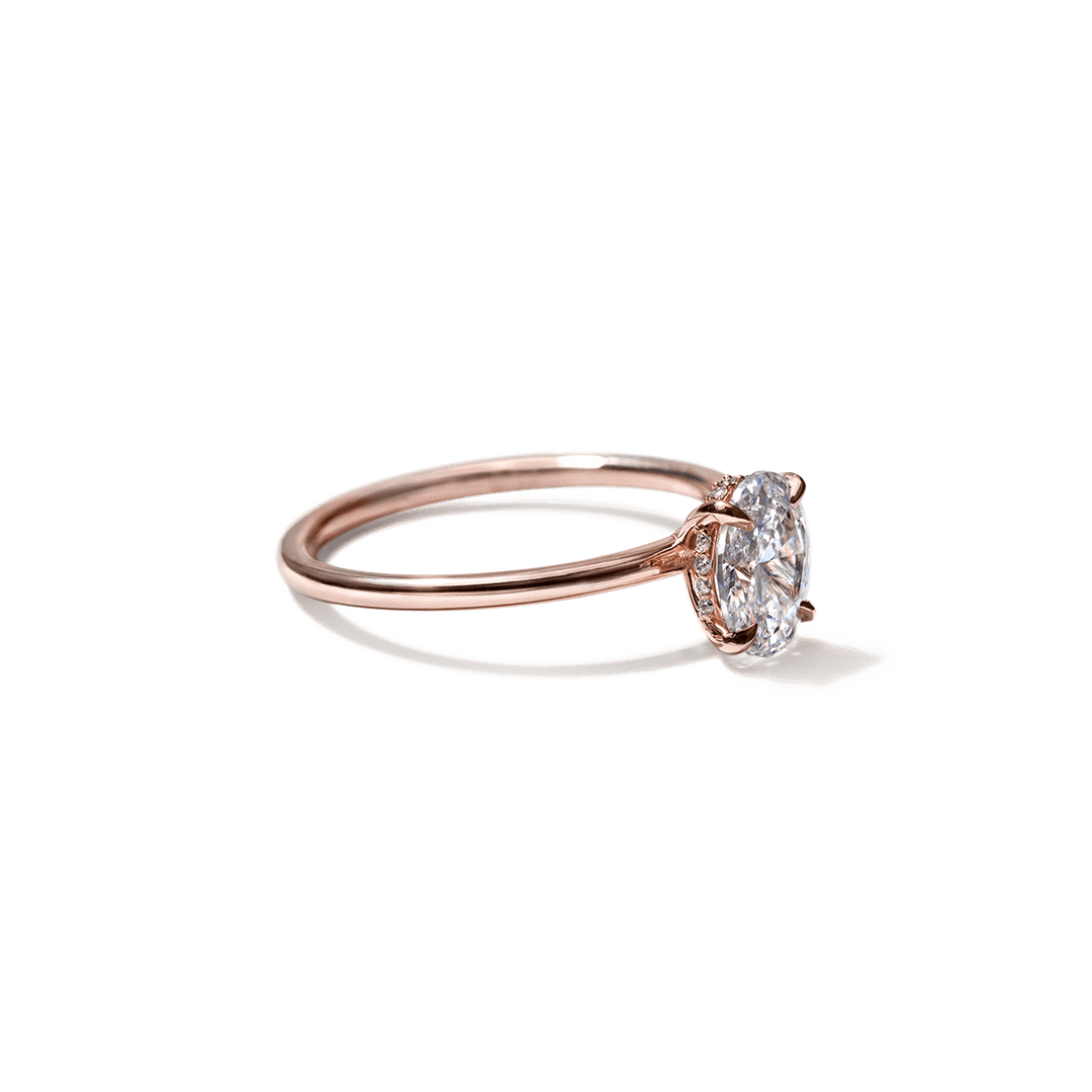 18K Gold Solitaire Engagement Ring 1.6mm