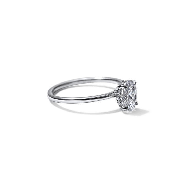 18K Gold Solitaire Engagement Ring 1.6mm