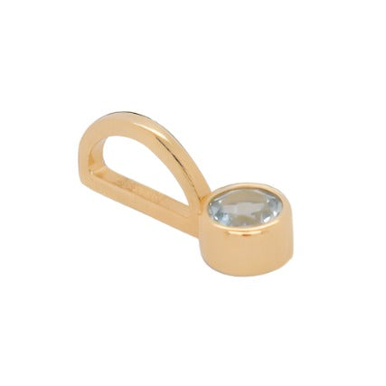 14K Gold Bezel Birthstone Charm