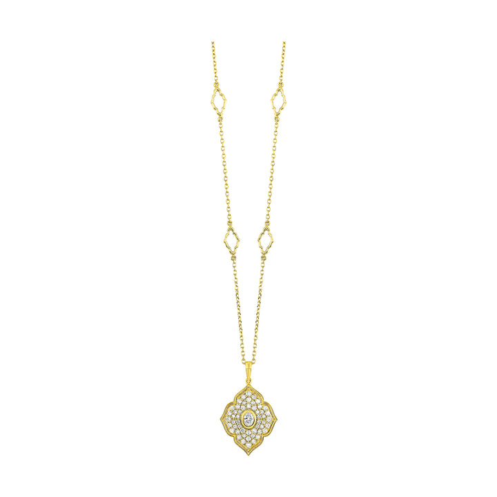 14KtYellow Gold Diamond 1/2Ctw Necklace