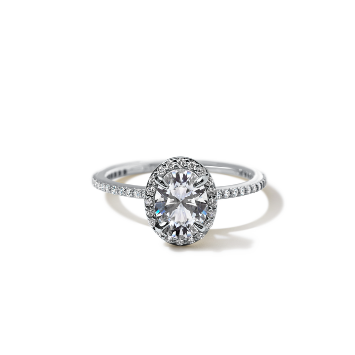 14K Gold Accented Halo Engagement Ring 0.11 CTW