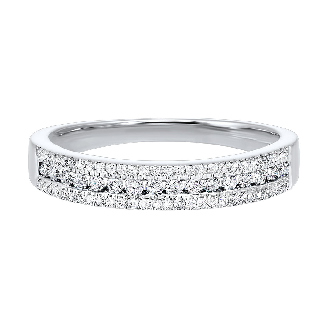 14K White Gold Diamond 1/4Ctw Ring