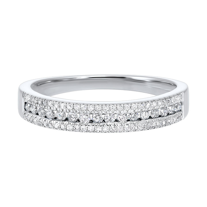 14K White Gold Diamond 1/4Ctw Ring