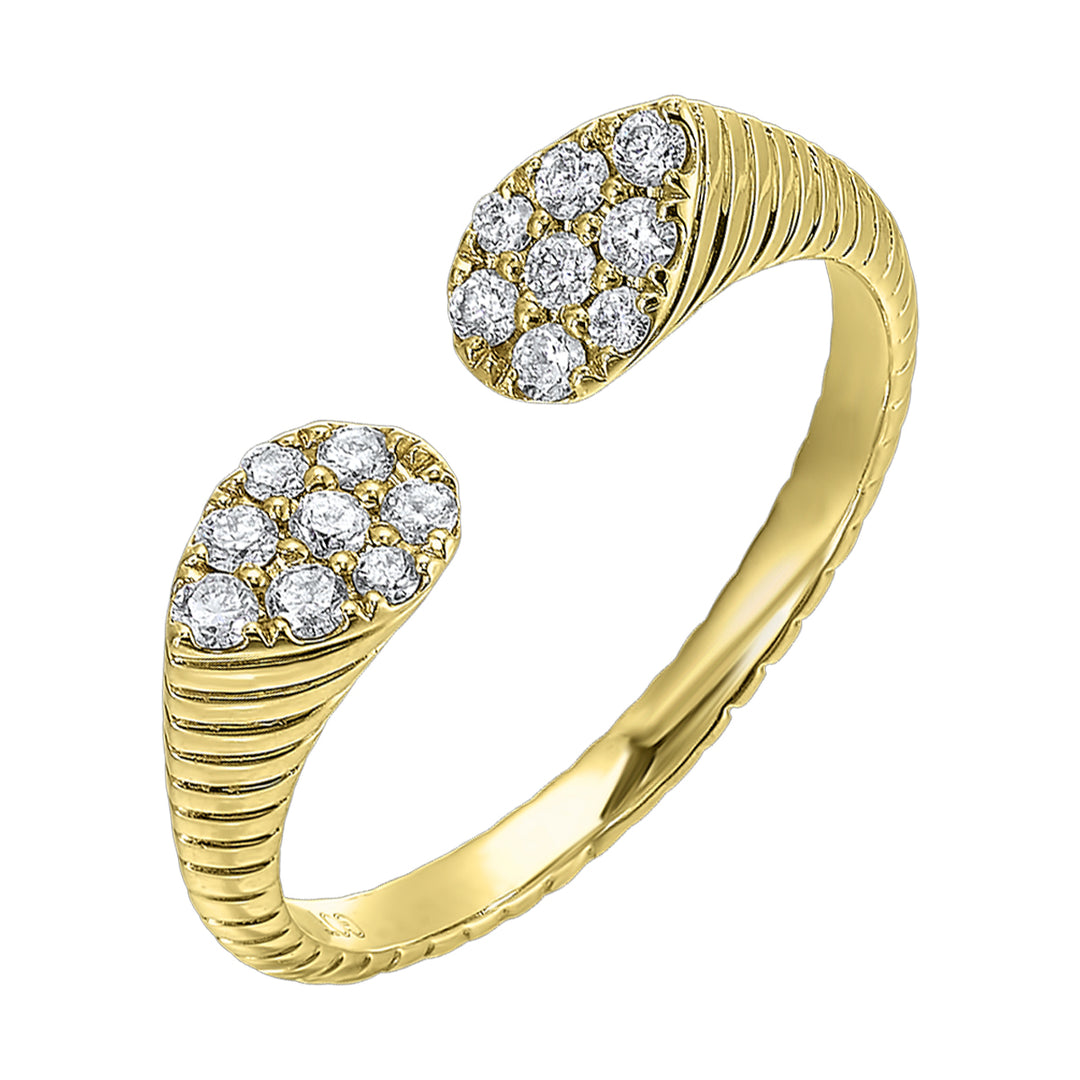 14K Yellow Gold Diamond 1/4Ctw Ring