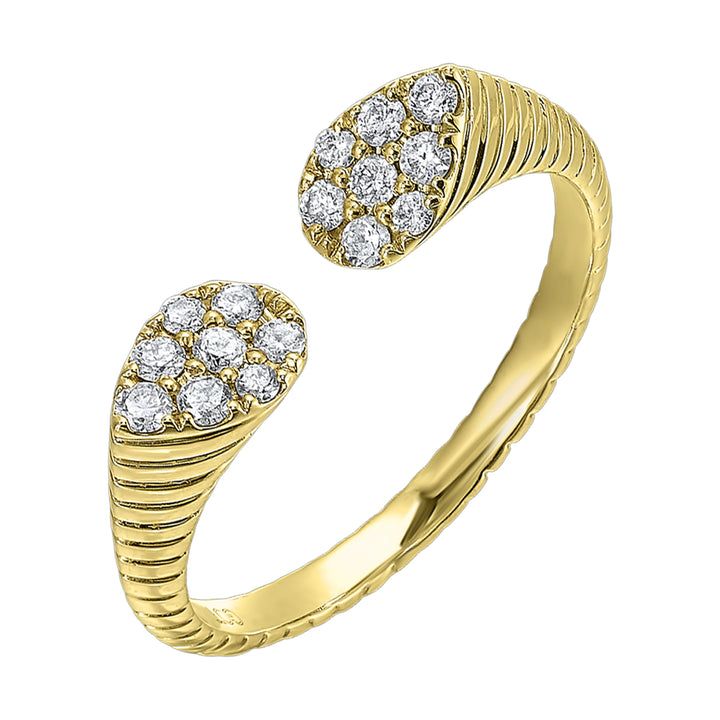 14K Yellow Gold Diamond 1/4Ctw Ring