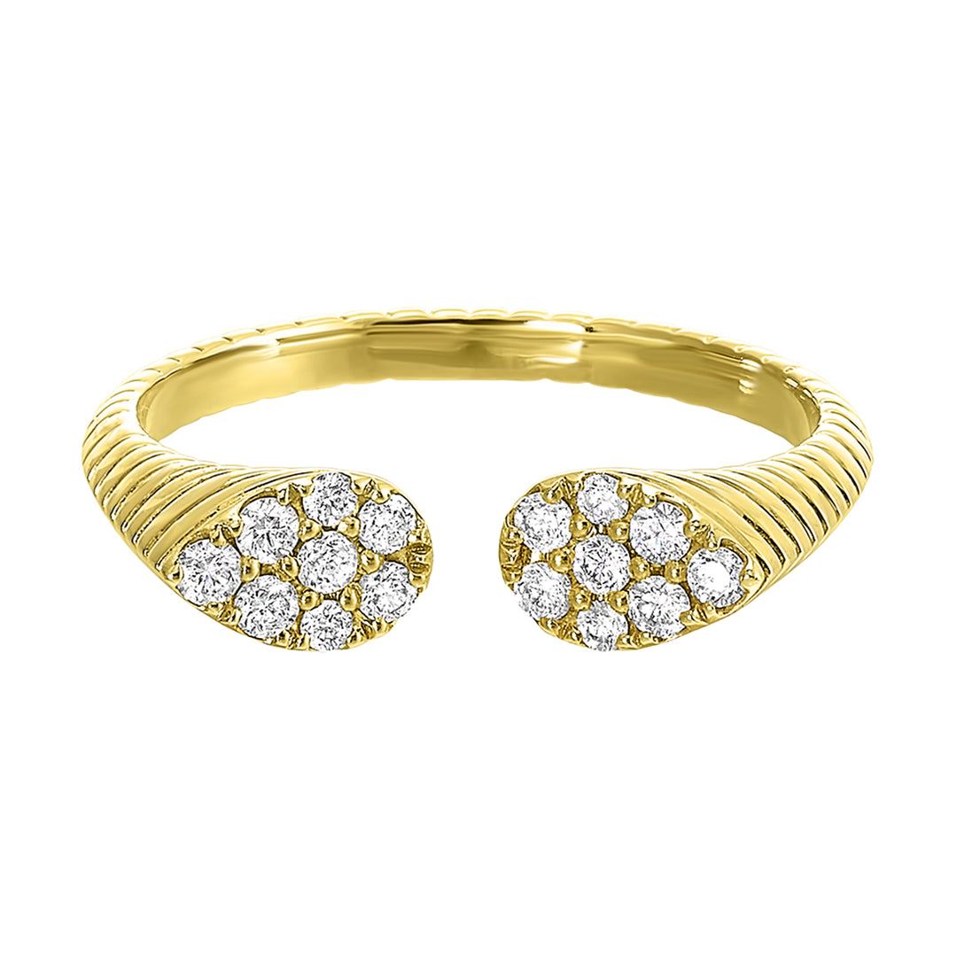 14K Yellow Gold Diamond 1/4Ctw Ring